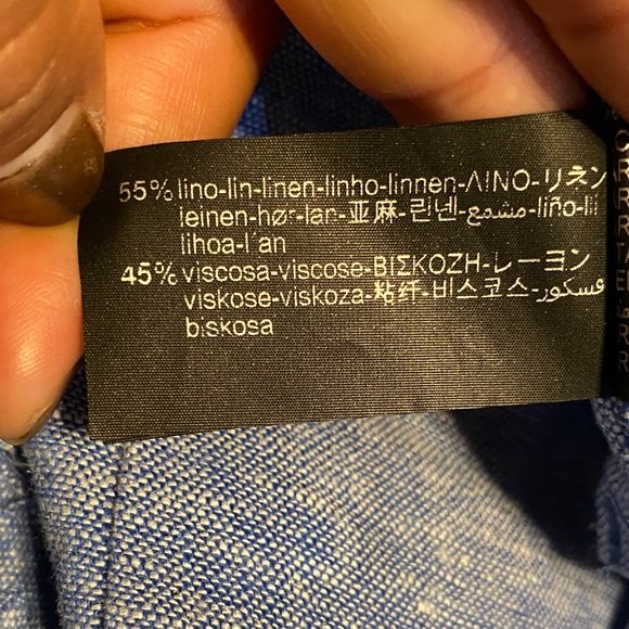 Zara Sky Blue Linen blend trousers - Picture 14 of 14